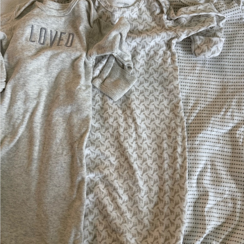 Carter's Light Gray Baby Sleep Gowns - Simple Joys